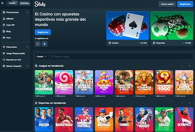 Stake, soporte de criptomonedas y juego con enfoque crypto first
